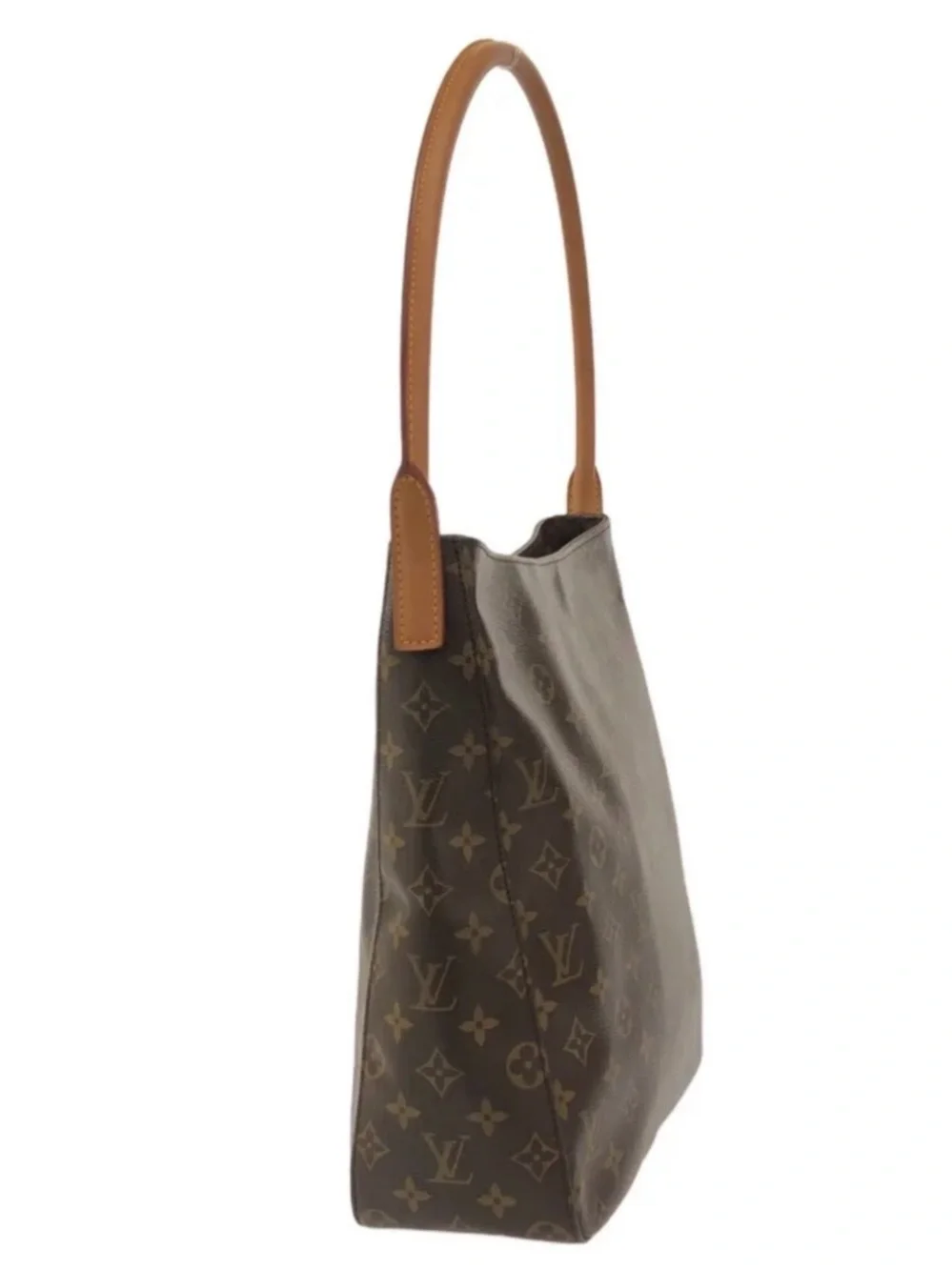 Louis Vuitton Monogram Hobo Shoulder Bag in Brown and Tan